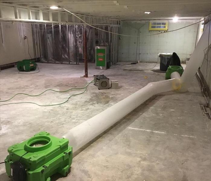 SERVPRO equipment and sealed studs