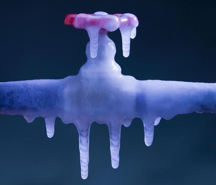 A frozen pipe faucet